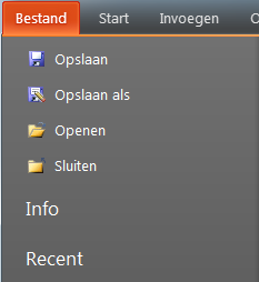 BESTANDEN PRESENTATIE OPENEN EN SLUITEN Om een presentatie te openen ga je naar het Backoffice. In het Backoffice kies je de optie openen.