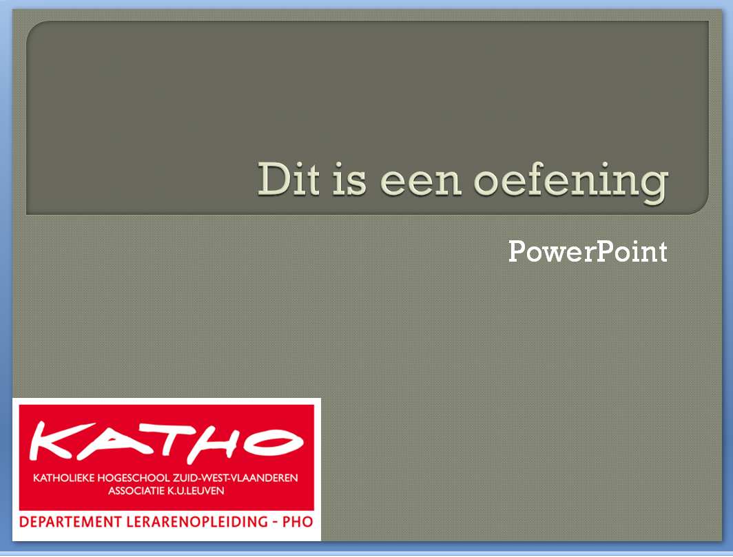 Microsoft POWERPOINT 2007 - module 1: De gebruikersomgeving 1-9 4.2.5 Dia-overzicht In dit luik van het startscherm vind je een overzicht van alle dia s die je aanmaakt in je presentatie.