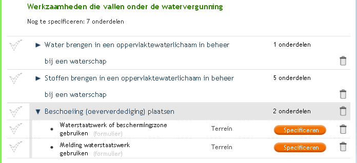 Als alle mogelijke onderdelen bij een werkzaamheid al zijn toegevoegd aan een werkzaamheid verdwijnt de button: Scherm overzicht werkzaamheden (Onderdelen toevoegen) 5.1.