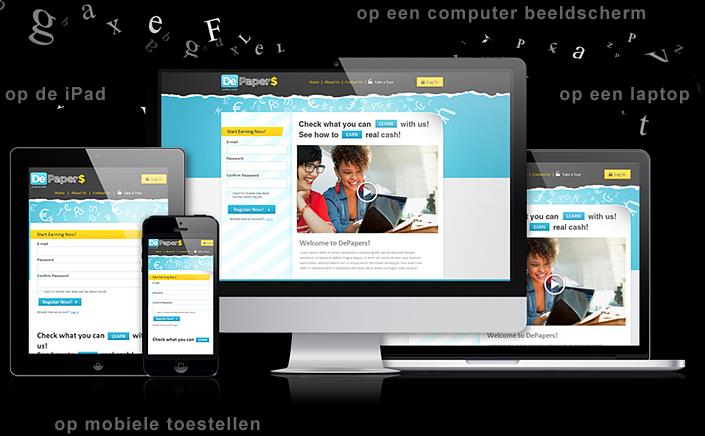 Het linkse voorbeeld is de niet mobielvriendelijke website, je ziet hier dat de tekst niet leesbaar is en je moet