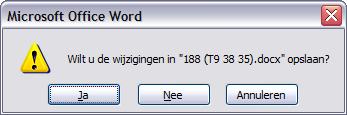 Het is mogelijk om opnieuw het document aan te passen. Klik op de link Bewerken in Word (2) om het document te openen in Word.