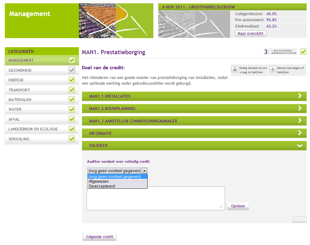 7. Het beoordelen van een assessment Zodra u bent ingelogd en u bent gekoppeld als assessor aan een assessment dan verschijn dit assessment in uw lijst met assessments.