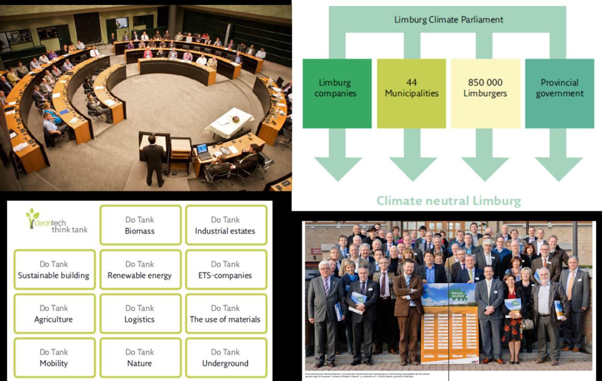 HOOFDSTUK 2 Korte schets per traject Figuur 4: Limburg klimaatneutraal - Klimaatparlement en Do tanks Verder heeft Limburg ook een klimaatfonds opgericht waarin zowel burgers als bedrijven kunnen