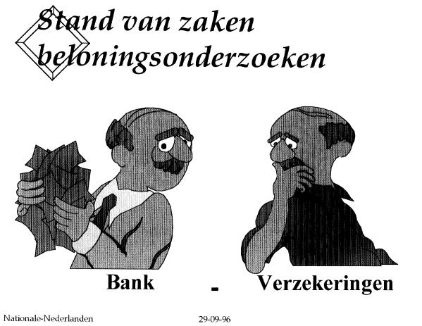 Dit leidde tot een uitgebreid onderzoek naar de beloningsverschillen tussen Bank en Verzekeringen door Terbeek en Van der Steeg en later ook door Berenschot.