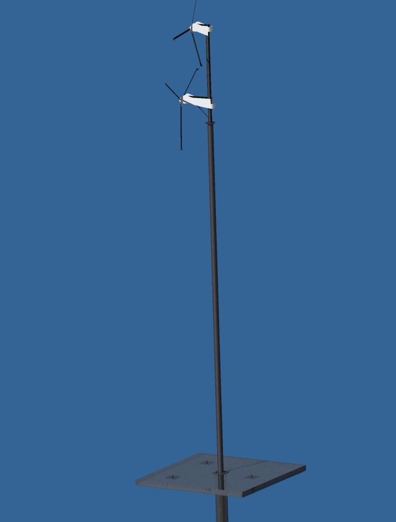 Windergy Pole windenergiesysteem 1 3 turbines aan een mast