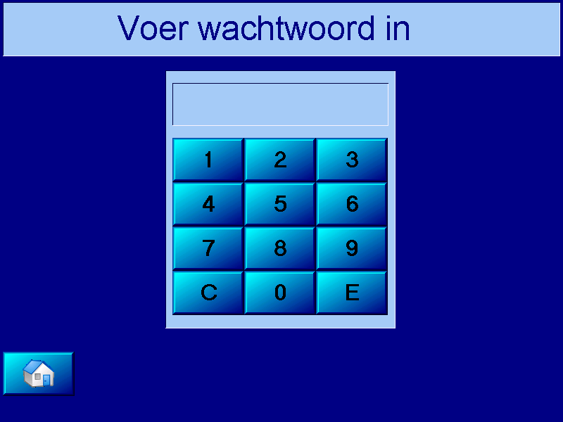 4.5) Invoeren van een wachtwoord Met Mobics besturingen is het mogelijk om alle instellingen te bekijken zonder dat hier een wachtwoord voor nodig is.