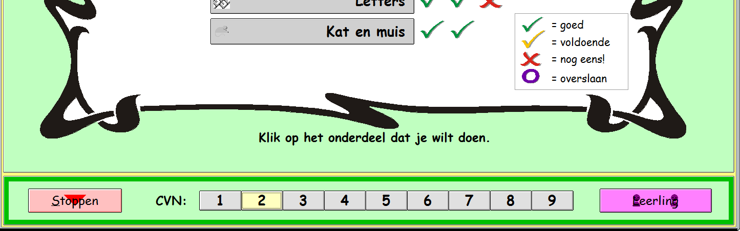 STARTEN MET DE COMPUTER 51 6.2 Leerlinggedeelte In het scherm Wie ben jij? Klikt de leerling eerst zijn/haar groep aan.