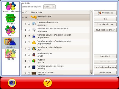 1.8 Administering GCompris GCompris contains a very powerful administration module to assist in simplifying its use in schools.