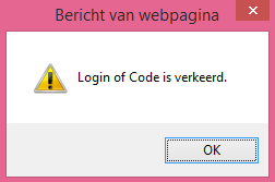 - INSTRUCTIEBLAD C - Het Online Reservatiesysteem D. HELP Hierna een eerste aanzet om mogelijke probleempjes of foutmeldingen 1. Login of Code verkeerd Controleer je Login en Code.