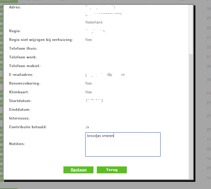 Je kunt deze lijst exporteren (dan krijg je niet alle gegevens, die krijg je bij het rapport), klik dan op de knop Export naar excel. Bij Chrome zul je dan onderin de gedownloade sheet terugzien.