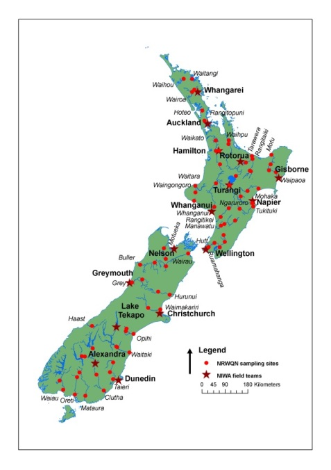 4. Probleemstelling II: waterkwaliteit en vervuiling Over het algemeen is de kwaliteit van het zoete water in Nieuw-Zeeland hoog. Watervervuiling is niet overal een even groot probleem.
