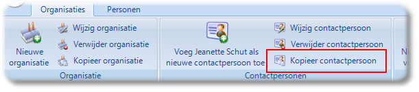 Organisatie 4.5 31 Kopieer organisatie gegevens Met deze functie kunt u een aantal zaken doen: 1. De 'Kopieer organisatie' gegevens knop dient om de adressering van de organisatie makkelijk in bv.