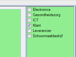 Beheer de groepen 55 In dit onderhoudsscherm ziet u de kolommen: GroupName, AllowedFor Organisations and AllowedForPersons In de kolom GroupName kunt u groepen toevoegen of verwijderen.