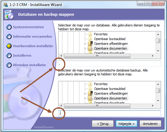 Installatie en Backup 2.1.1 9 Gebruik 1-2-3 CRM vanaf USB stick Indien gewenst kunt de Stand-alone versie van 1-2-3 CRM vanaf uw USB stick of externe harde schijf gebruiken.