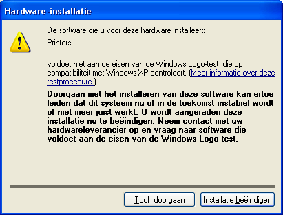 Installatie Software laden Zorg er vóór het installeren van de software vanaf de cd-rom voor, dat de printer aan staat en op de USB-poort van de computer is aangesloten.