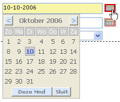 Pagina 7 van 27 Met het kalendertje kan een datum geselecteerd worden: Handmatig een datum invoeren is ook mogelijk.