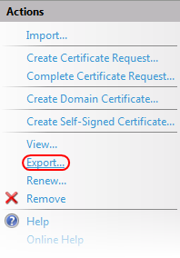 68 13.4.2 Windows Server 2008 Ga terug naar het IIS-beheerscherm en dubbelklik opnieuw op Server-certificaten. Klik in het actiescherm op de optie Certificaataanvraag afronden.