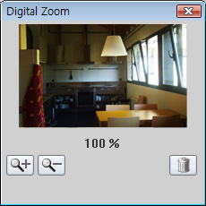 Digital zoom Voor de bedieningselementen voor digitaal zoomen selecteert u [Raster] > [Digital Zoom] op de menubalk of klikt u op de knop [Digital Zoom] op de werkbalk.