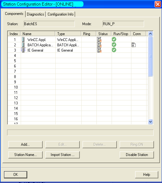 Figuur 4.6: Selecteren van TCP/IP-communica e binnen PLCSim Voor de OS-configura e dient eerst de Sta on Configurator van de PC ingesteld te worden (Figuur 4.7).