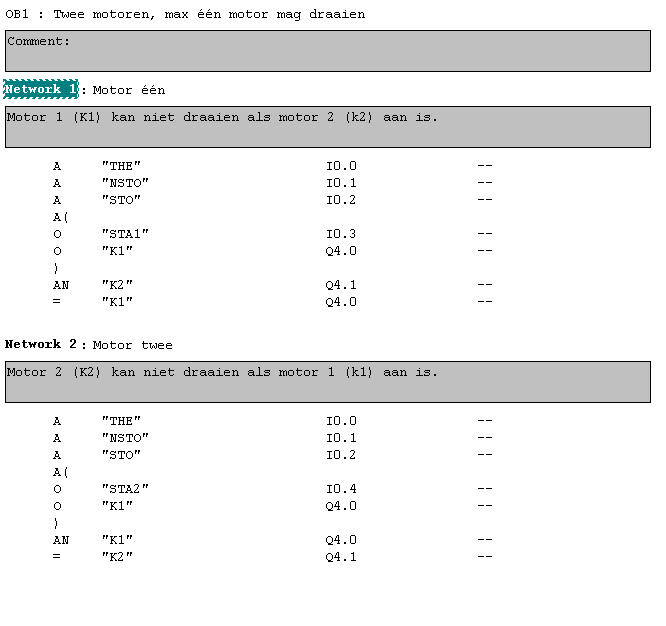 14.5 Programma 2 motoren in