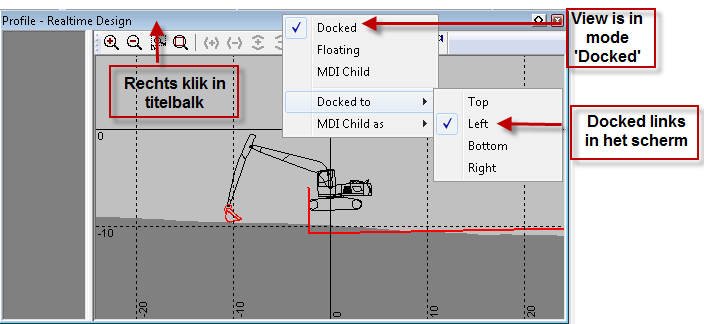 Stap Aktie gewenste view en klik OK. 2.9.4 Views en hun locatie Bij de installatie en configuratie van PDS hebben de views (schermen) een bepaalde plek in de scherm layout gekregen.