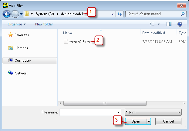 3.3.1 Het laden van een Design model De volgende tabel beschrijft de stappen om een design model in te laden in PDS.