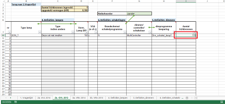 6.1.9 Aantal lampen U heeft nu de technische specificaties van uw lamptype gedefinieerd.