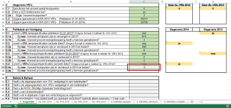 6.15 Kruispunten vernieuwd 2014 Indien u in cel C36 ja heeft gekozen kunt u cel C37 leeg laten.
