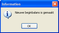 Nadat het saldo winst/verlies goed is ingevuld, worden de achtergrondkleur van kolomtotalen van de verlies&winstrekening groen en verschijnt er een aanwijzing over het berekenen van het Eigen