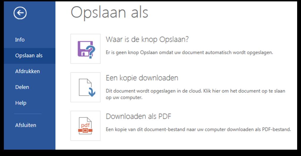 OneDrive kun je het simpelweg rechtstreeks aanmaken: Surf naar OneDrive Klik op Nieuw en vervolgens op het type document dat je will maken, bijv. een Word-document.