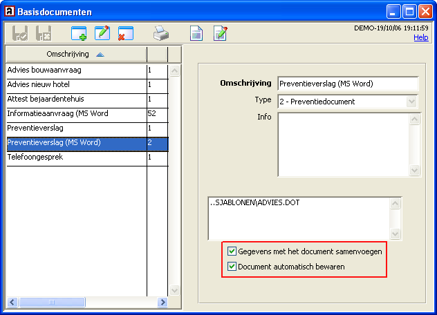 2.1.2 Bewaren in subfolder (enkel onder Microsoft Windows) De subfolder verwijst naar een folder die jaarlijks of periodiek wordt aangepast.