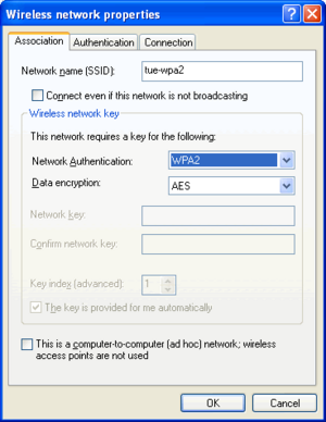 3. Klik op Add om om de Network name of SSID tue-wpa2 toe te voegen. 4.