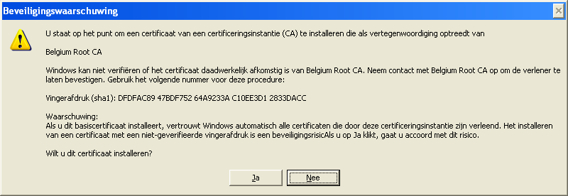 AUTOMATISCH DE EID CERTIFICATEN REGISTREREN IN WINDOWS Telkens een eid-kaart in een kaartlezer gestoken wordt, zal deze module automatisch de certificaten copieren van de eid kaart naar het Windows