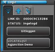 Hoofdstuk 14 Geactiveerde aanvullende functies 5. De console heeft een unieke Link ID. Selecteer Login, voer uw AgJunction-gebruikersnaam en -wachtwoord in en bevestig uw keuze.