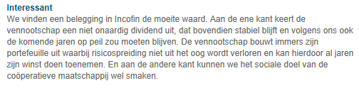 Aangeraden door Test-Aankoop Invest Bron: