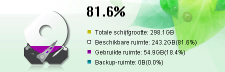 U kunt gedetailleerde informatie over de ruimte op het medium bekijken als u dubbelklikt op het pictogram. [Fig.