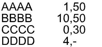 193 Decimale tabs Waarschijnlijk een van de meest gebruikte tabs. Vooral in prijslijsten een onmisbaar gereedschap. Wat een decimaal teken is wordt bepaald via de "Landinstellingen" van uw Windows.