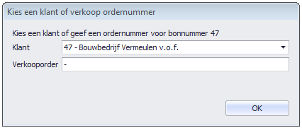 Het scannen van de barcdenummers en het inveren van het te verkpen aantal kunt u z vaak herhalen als ndig is. De scanner bewaart het rdernummer en rnd de rder pas af wanneer u dit aangeeft.