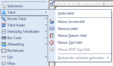 Als u goed wilt zien welke variabele is gekoppeld aan een tekstobject is het handig om deze optie aan te zetten: open menu Beeld > Object Instellingen > klik op Variabele Namen.