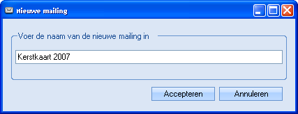 4 - MAILINGLIJST Mailinglijsten worden voornamelijk gebruikt voor het mailen van meerdere bedrijven c.q. personen.