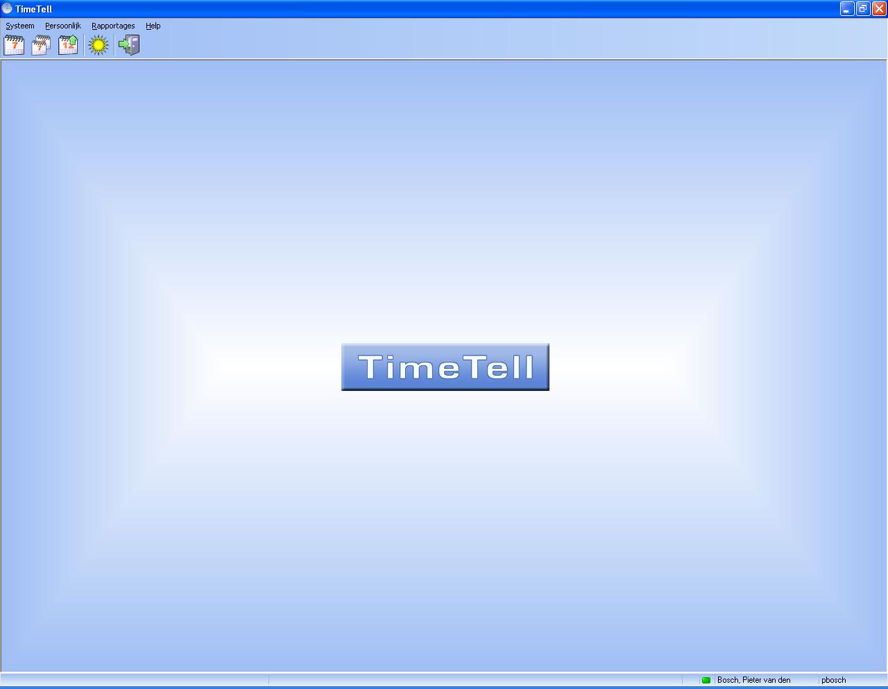 TimeTell kan ook worden geconfigureerd met een login scherm: In dat geval vult u hier uw TimeTell loginnaam en