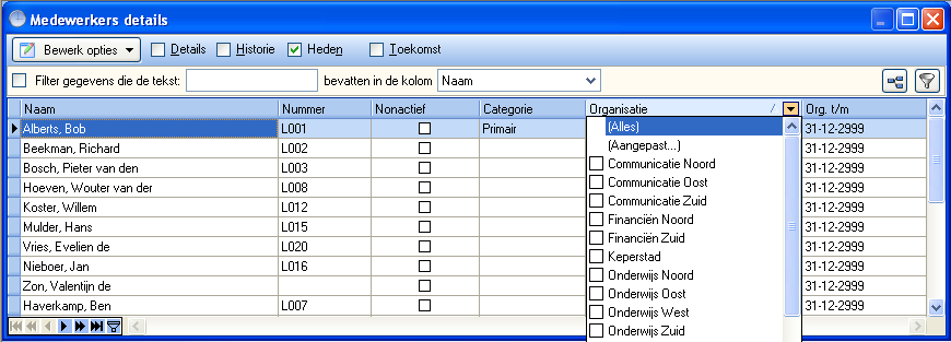 Bewerken U kunt gegevens bewerken door gebruik te maken van de opties onder het bewerk menu.