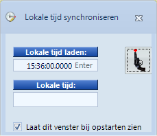 Als u altijd een dergelijke synchronisatie wilt wanneer u het OPTIc2NET software start, dan klikt u op <Laat dit venster bij opstarten zien>.