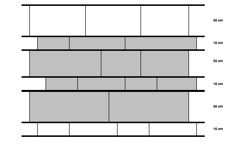 Banenverband Sell Pillarguri. 3x15 cm, 2x20 cm, 1x25 cm en 1x30 cm breed.