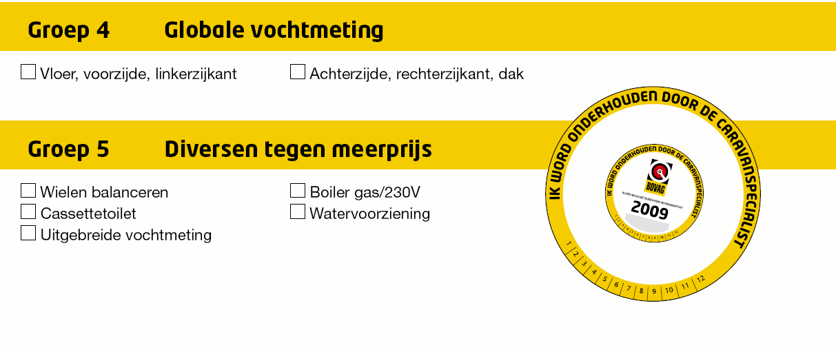 Globale vochtmeting Bij de globale vochtmeting controleert u met behulp van een vochtmeter de vloer, voorzijde, linkerzijkant,