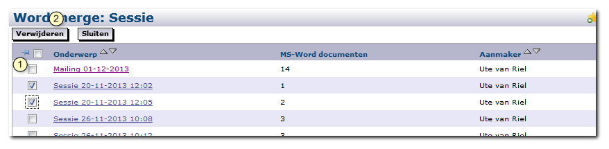 Wanneer er ook een verzoek aangemaakt wordt, verschijnt deze melding: 3.2.