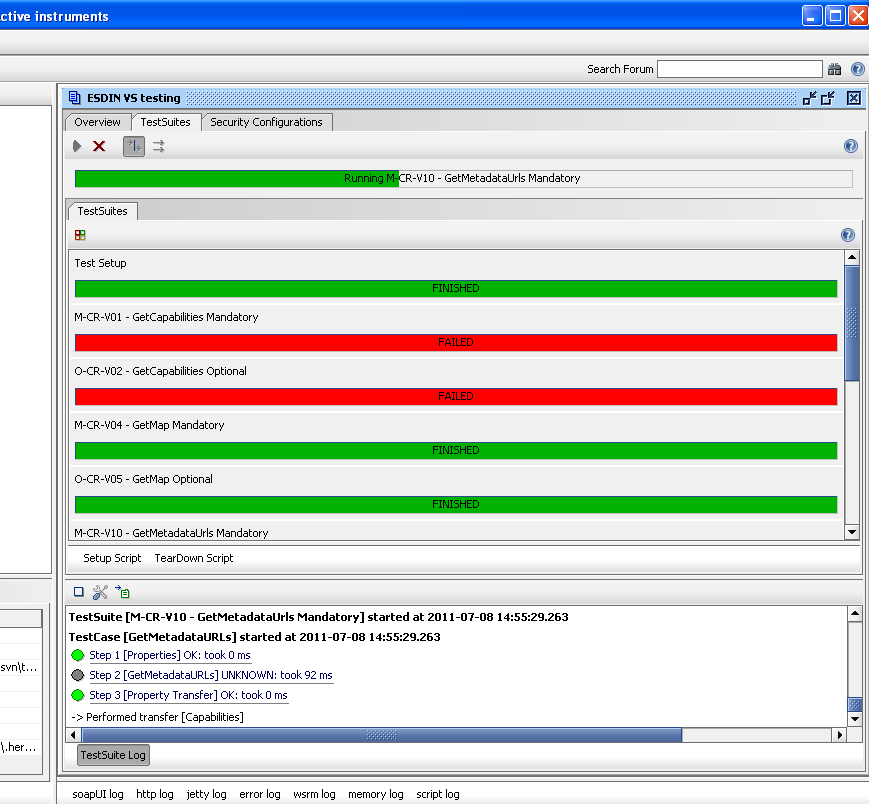 4.2.3 Testsuites: relevante tests voor WMS View Services Het ETF bevat voor View Services op basis van WMS 1.3.0 de testsuites zoals weergegeven in de volgende tabel. TestSuite Verplicht?