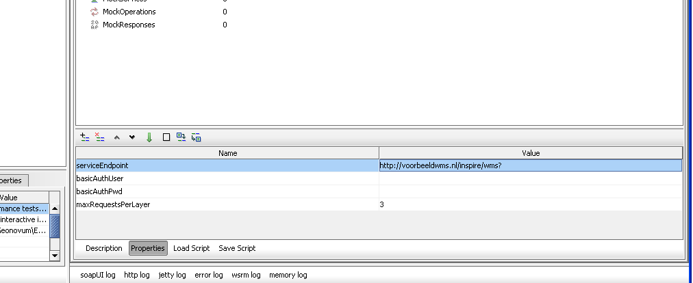 4. Draai de tests suite om de LoadTest te genereren door: 1. Open het tablad TestSuites (bovenaan). 2. Start de test via de groene knop. 1. Via de testsuite log is de voortgang in meer details te zien.