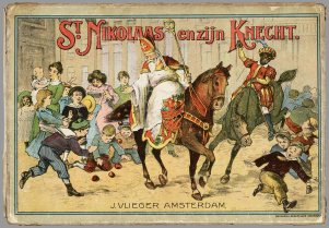 voorgekomen dat meester Gerard de Vries erg vrolijk terugkwam op school. Om bij De Tarissing te komen vanaf de Simmerwei moet Sinterklaas langs de openbare school rijden.