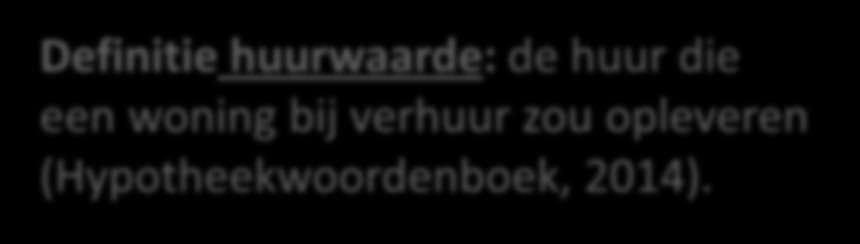 Huurwaarde Huurwaarde kan bij sociale huurwoningen niet verhoogd worden door: Levensloopbestendige Woningen: Meerwaarde?